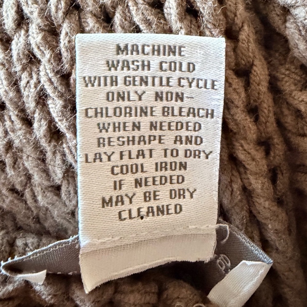 Soft Surroundings Brown Chunky Knit A-Line Tunic Sweater Bell Sleeve Womens Sz M - Picture 6 of 8